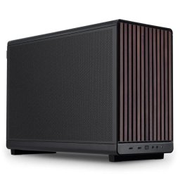 Carcasă LIAN LI DAN Cases A3-mATX, 3x UNI FAN SL-INF 120 ARGB Reverse Blade + 1x PWM Fan, Walnut-Black