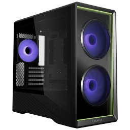 Carcasă LIAN LI Vector V150, mATX, Mini Tower, mATX, Tempered Glass, Infinity Mirror, Black