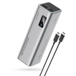 Powerbank CUKTECH CUKP200XGLGR, 85W, 20000 mAh, 2xUSB-C, 1xUSB, Display LED, Gray