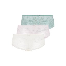 LASCANA Chiloți 'Hipster' crem / verde pastel / roz pastel