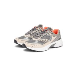 Tommy Jeans Sneaker low 'ARCHIVE' bej / gri închis / portocaliu neon
