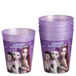K-Pop Demon Hunters: Pahare reutilizabile - 250 ml, set de 4 bucăți