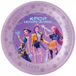 Vânători de Demoni K‑Pop: farfurii reutilizabile – 21 cm, set de 4 bucăți