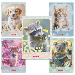 Caiet Tip I Premium, 36 file, Herlitz, hartie 80 g/mp FSC, diverse motive animale