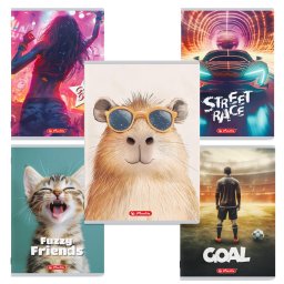 Caiet A5, 48 file, Herlitz motiv Megamix, hartie 70 g/mp, FSC