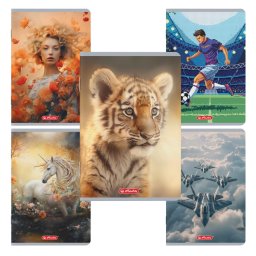 Caiet A5, 48 file, Herlitz motiv Megamix 2, hartie 70 g/mp, FSC
