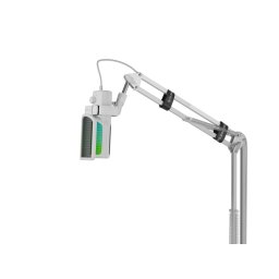 Brat cu microfon Genesis Radium 251, tip Condenser, model cardioid, suport fix, conectivitate USB-C, raspuns in frecventa 50 - 16.000 Hz, sensibilitate 40 dB, lungime cablu 200 cm, alb