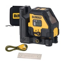 DeWalt - DCLE14201GB - Nivela laser cu linii, 45 m, +/-0.3 mm/m, 2 linii laser, fascicul verde, suport perete, geanta textila