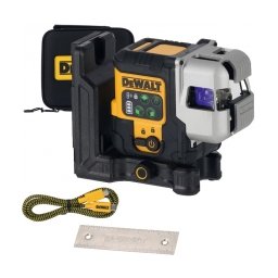 DeWalt - DCLE14301GB - Nivela laser cu linii, 30 m, +/-0.3 mm/m, 3 linii laser, fascicul verde, suport perete, geanta textila