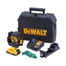 DeWalt - DCLE34021D1 - Nivela laser cu linii, 55 m, +/-0.3 mm/m, 2 linii laser, fascicul verde, suport perete, valiza plastic