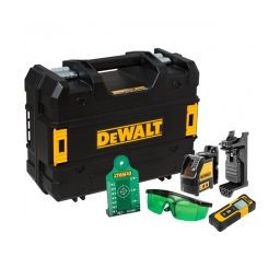 Dewalt - DW0887100-1 - Nivela laser cu linii, 20 m, +/-0.3 mm/m, 2 linii laser, fascicul verde, suport perete, valiza speciala, accesorii