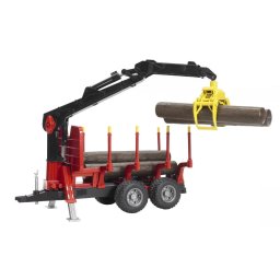 Bruder Professional Series Forestry Trailer with loading Crane and Grab (02252)