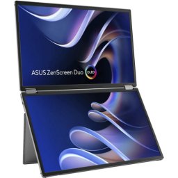 Monitor LED ZenScreen Duo OLED MQ149CD, 2 x 14 inch, 1920 x 1080 pixeli, 1 ms GTG, Silver