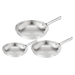 Tigai si seturi Set de tigăi cu 3 piese Tefal Duetto On B866S334, 20/24/28 cm, oțel inoxidabil, bază Thermo-Fusion™, inducție