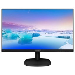 Monitor LED IPS Philips 23.8", Full HD, VGA, DVI, Negru, Flicker-Free, 243V7QSB