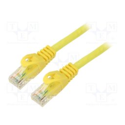 Cablu UTP Lanberg PCU6-10CC-0050-Y, CAT.6, 0.5m (Galben)