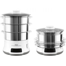 Aparat de gatit la abur Tefal Convenient Series Deluxe VC502D10, 900W, capacitate 9L, inox