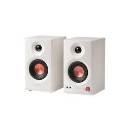 Boxe EDIFIER 2.0, RMS: 36W (2 x 18W), studio monitor, volum, bass, treble, intrare jack 6.35 TRS balanced, RCA, iesire casti, white