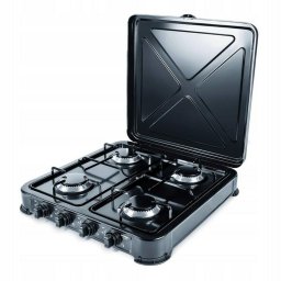 Aragaz camping, Promis KG400C, Gaz lichid, 4 Arzatoare, Negru