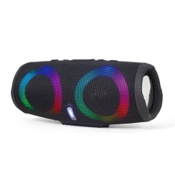 Boxa portabila stereo Bluetooth 2.0, Gembird, SPK-BT-LED-02, iluminare din spate cu LED, Negru
