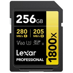 Lexar SDXC Pro 1800x U3 UHS-II R280/W210 (V60) 256 GB
