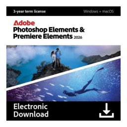 Licenta Software Adobe Photoshop & Premiere Elements 2026, 3 Ani, Windows, Mac OS