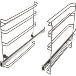 Suport complet de sine telescopice pe 1 nivel BOSCH 17007589, Pentru cuptoare de 60cm cu microunde si functie de piroliza, Max. 15kg
