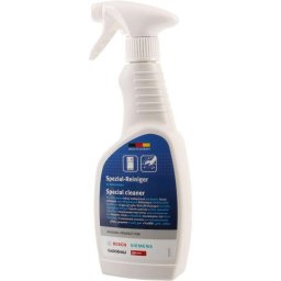 Solutie curatare BOSCH 00312488, 500ml, Pentru curatarea intensiva interna si externa a frigiderelor si a congelatoarelor, Formula puternica ce indeparteaza reziduurile si depunerile cu usurinta
