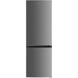 Combina frigorifica Heinner HCNF-HM293INVXE++, 293 l, Clasa E, No frost, Compresor Inverter, Control electronic cu termostat ajustabil, Lumina led, 3 rafturi de sticla frigider, 3 sertare congelator, H 185 cm, Inox