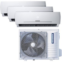 Aparat de aer conditionat multi-split Heinner HACMS-HS249912WH++, 2 x 9000 BTU + 12000 BTU, unitate externa 24000 BTU, Clasa A++, Alb,