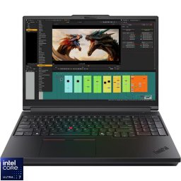 Laptop Lenovo ThinkPad P16 Gen 3, 16 inch, WUXGA IPS, Procesor Intel® Core™ Ultra 7 265HX (30M Cache, pana la 5.30 GHz), 64GB DDR5, 1TB SSD, NVIDIA RTX PRO 2000 Blackwell 8GB, 5G, Windows 11 Pro, Negru