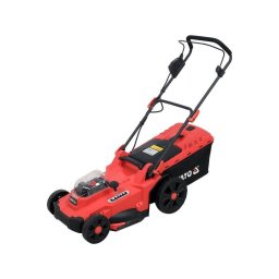 Masina de tuns iarba Yato YT-85224, cu 2 acumulatori Li-Ion, 18 V, 4 Ah, latime taiere 43 cm, capacitate de colectare 50 l