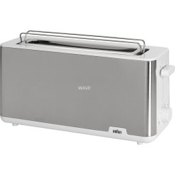 Prajitor de paine Braun HT 1610 WH, 1030 W, 2 felii, Argintiu