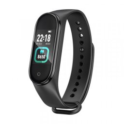 Bratara Fitness HOCO GA08, Notificari apeluri si mesaje, Control muzica si camera, Pedometru, Calorii, Monitor de somn, Negru
