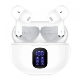 Casti True Wireless Tech-Protect Ultraboost Pro G2, Bluetooth, Alb