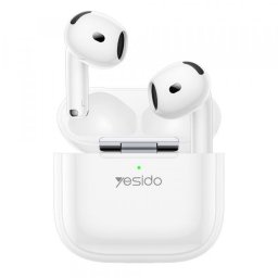 Casti True Wireless Yesido TWS31S, Bluetooth, Alb