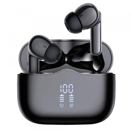 Casti True Wireless Techsuit CW2 VelarX One, Bluetooth, ANC, Negru