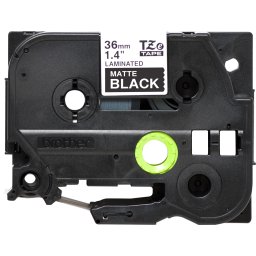 TZE-M365 BANDĂ LAMINATĂ neagră mat/albă 36mm 8m