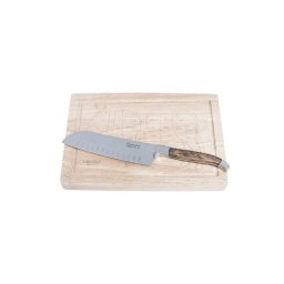 SET CUȚIT SANTOKU PLUS TOCATOR, LUXURY LINE OLIVE