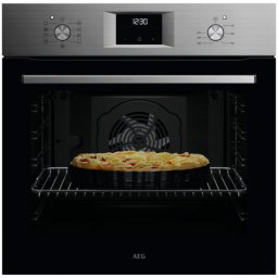 Cuptor OA5AB21SM, Electric, 72 l, SteamBake-gatire cu abur, Convectie, Afisaj digital, Grill, Butoane retractabile, Ghidaj telescopic pe 1 nivel, tava emailata + 1 gratar, Clasa energetica A+, Inox antiamprenta
