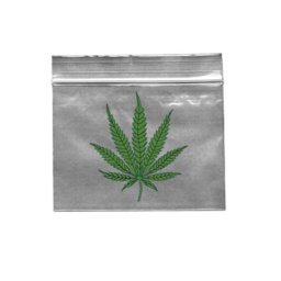Pungi Ziplock Hemp Leaf transparente 55x65mm x100