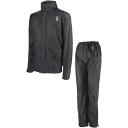 Costum moto ploaie (geaca+pantaloni) OJ Completo System, waterproof, negru (montare peste echipament)