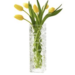 Vaza decorativa eleganta Pufo Harmony din sticla groasa pentru flori si aranjamente, 23 cm- design modern pentru living si decor interior