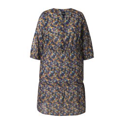 Ulla Popken Rochie albastru deschis / albastru închis / ocru