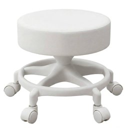 Taburet pedichiură NBW, alb, Rotativ 360 grade