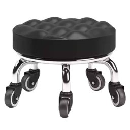 Scaun mic pedichiură NBW, Negru, Rotativ 360 grade