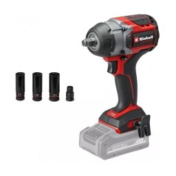 Einhell - TP-CW 18/750-C Li BL PXC - Masina de insurubat cu impact fara acumulatori si incarcator, Li-Ion, 18 V, - Ah, patrat 1/2 inch, 750 Nm, -, accesorii