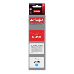 Activejet AC-G490C ink for Canon printer; Canon GI-490C replacement; Supreme; 70 ml; cyan