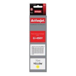 Activejet AC-G490Y ink for Canon printer; Canon GI-490Y replacement; Supreme; 70 ml; yellow
