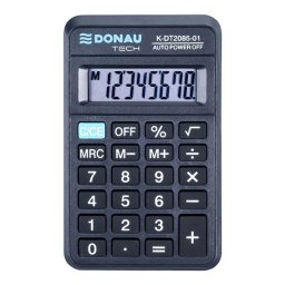 Calculator de birou Calculator de buzunar, 8 digits, 114 x 69 x 18 mm, Donau Tech DT2085 - negru